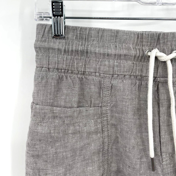Athleta Cabo Linen 4” Short in Osprey Grey Drawstring Waist Casual Sporty Travel - Picture 8 of 16